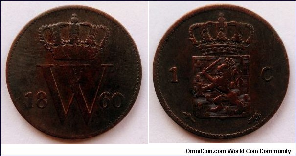 Netherlands 1 cent.
1860, William III