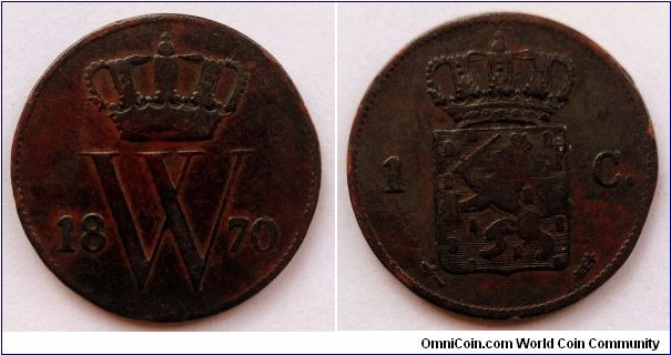 Netherlands 1 cent.
1870, William III