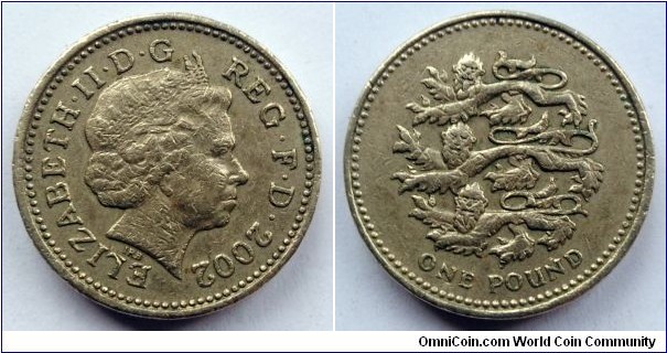 1 pound. 2002, Plantagenet lions.