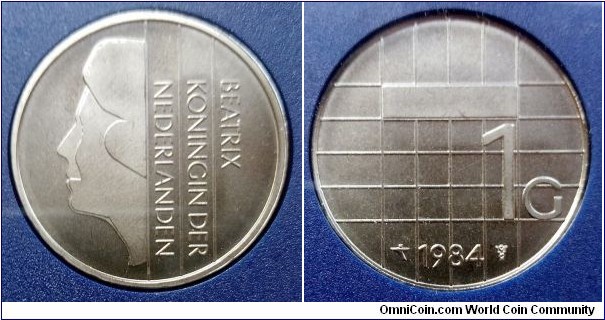 Netherlands 1 gulden from 1984 annual coin set.