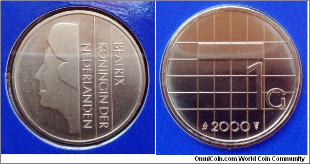 Netherlands 1 gulden from 2000 annual coin set.