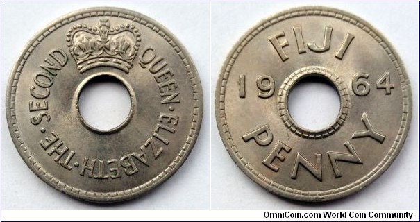 Fiji 1 penny. 1964