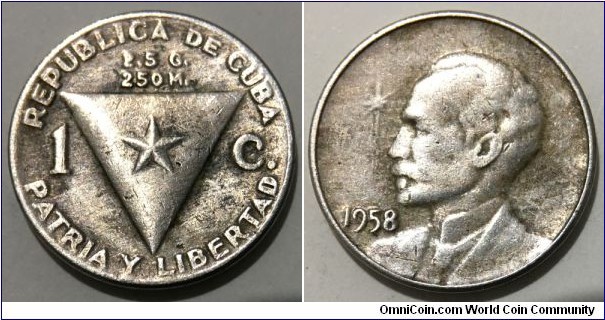 1 Centavo (1st Republic of Cuba // Copper-Nickel)