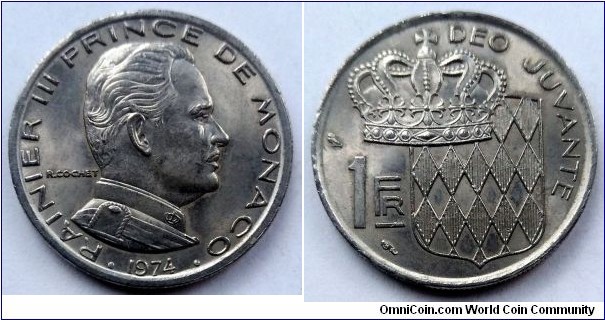 Monaco 1 franc.
1974 (II)