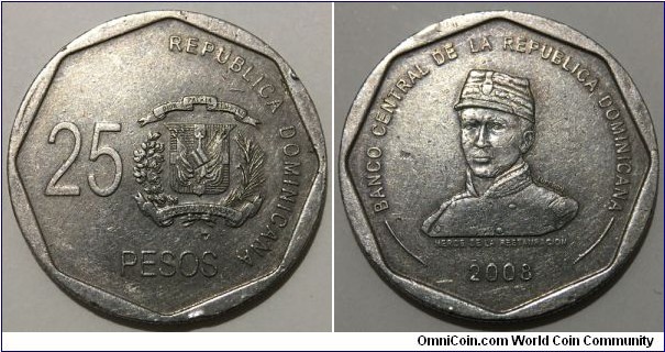25 Pesos (4th Dominican Republic // Copper-Nickel)