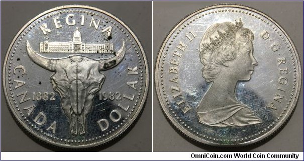 1 Dollar (Commonwealth - Federal State of Canada / Queen Elizabeth II / 100th Anniversary of founding of the city of Regina, Saskatchewan // SILVER 0.500 / 23.33g / ⌀36mm / Mintage: 577.959 pcs) 