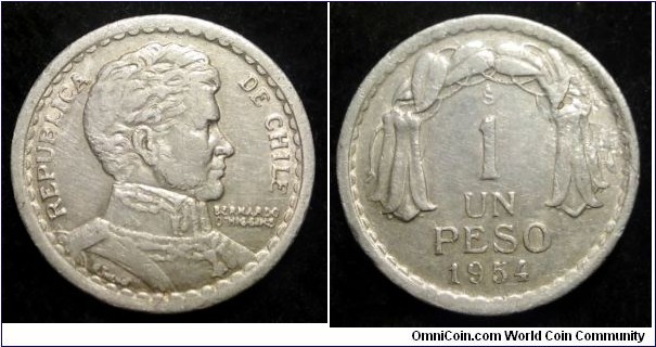 Chile 1 peso.
1954