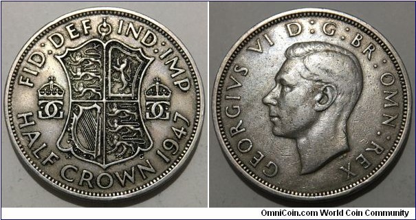 1/2 Crown (United Kingdom / King George VI // Copper-Nickel) 
