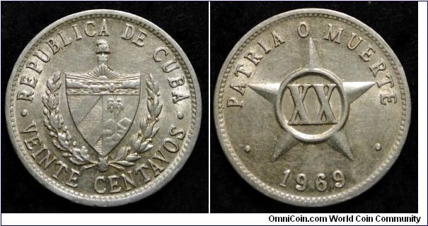 Cuba 20 centavos.
1969