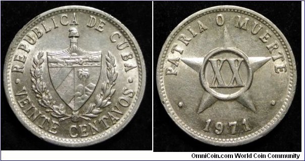 Cuba 20 centavos.
1971