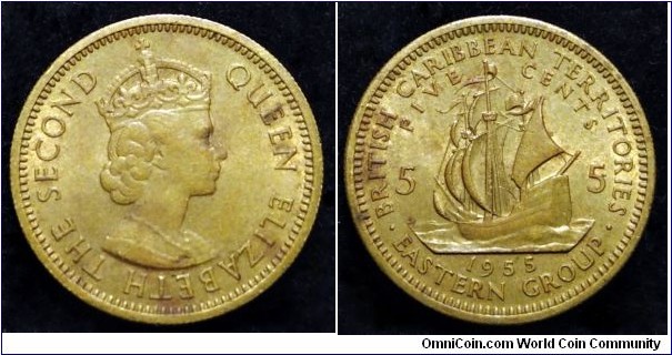 British Caribbean Territories 5 cents. 
1955 (II)