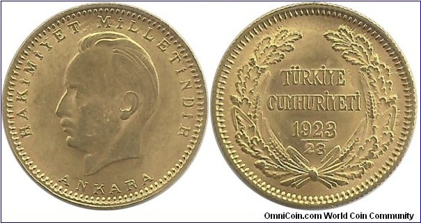 Türkiye 1 Altın(Gold) Lira 1946-İnönü-
