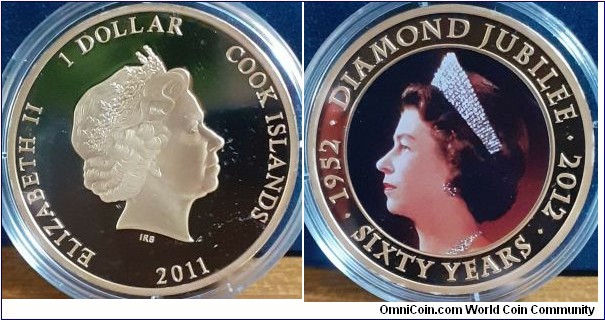 $1 Queen Elizabeth II Diamond Jubilee, Queen facing leftt tiara & Necklace