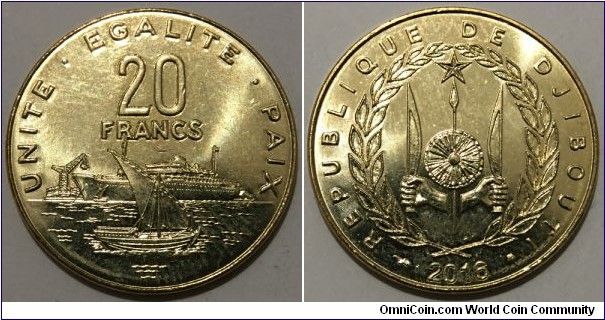 20 Francs (Republic of Djibouti // Aluminium-Bronze)