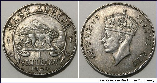1 Shilling (British East Africa / King George VI // Copper-Nickel) 