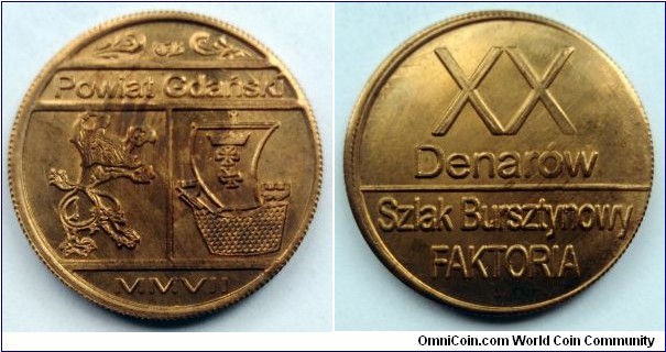 Polish souvenir token - Gdańsk County. 