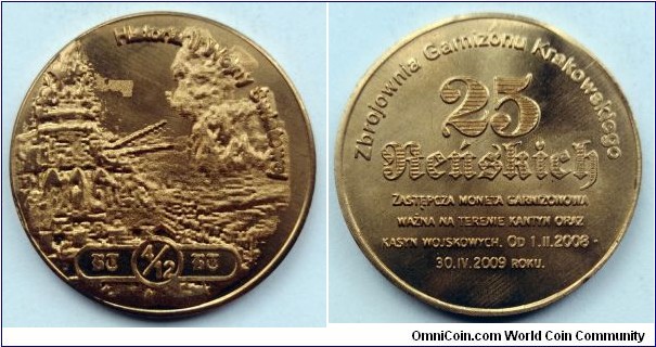 25 reńskich - Polish replacement coin for Military unit in Kraków.