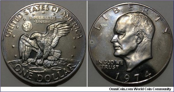 1 Dollar (Federal State - USA / Eisenhower Dollar // Copper-Nickel clad Copper) 