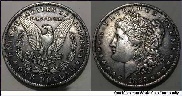 1 Dollar (Federal State - USA / Morgan Dollar // SILVER 0.900 / 26.73g / ⌀38.1mm) 