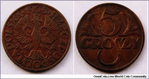 Poland 5 groszy.
1938 (V)