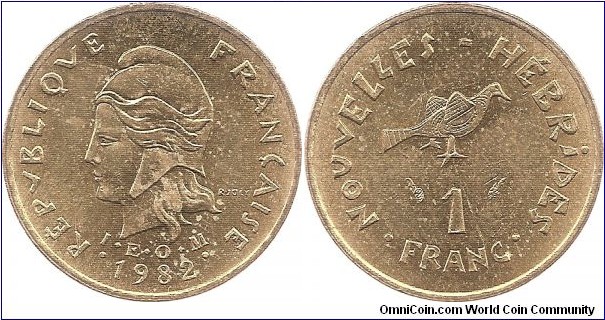 1 Franc 1982 New Hebrides