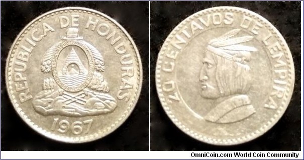 Honduras 20 centavos.
1967