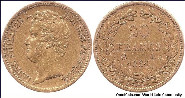 20 Francs 1831 France
