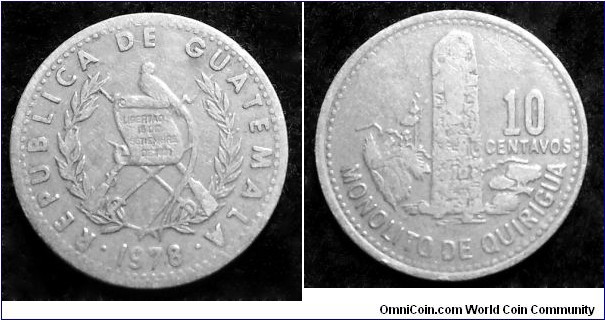 Guatemala 10 centavos.
1978