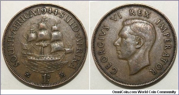 1 Penny (Union of South Africa / King George VI // Copper 9.45g)
