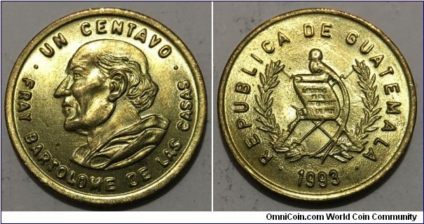 1 Centavo (Republic of Guatemala // Brass 2.5g) 