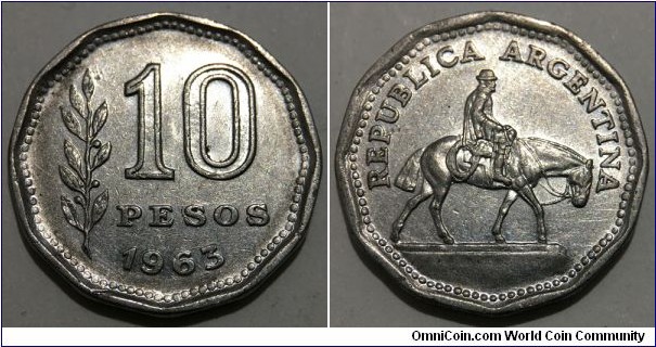 10 Pesos (Argentine Republic // Nickel clad Steel) 