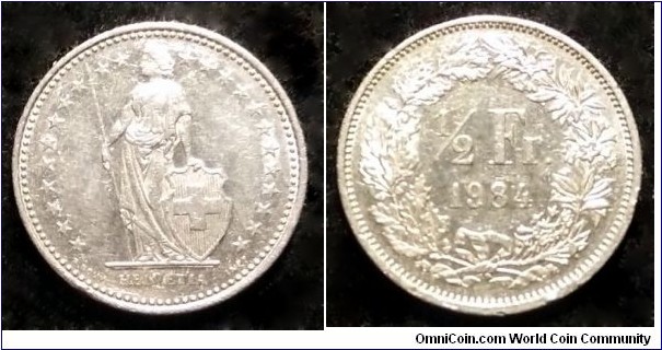 Switzerland 1/2 franc.
1984