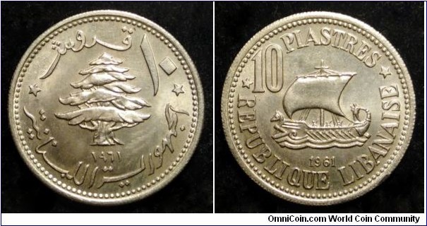 Lebanon 10 piastres.
1961, Second piece in my collection.