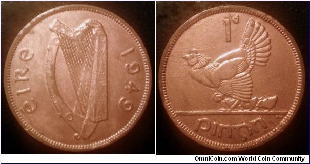 Ireland 1 penny.
1949