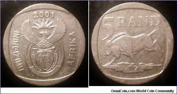 South Africa 5 rand.
2001, Zulu legend.