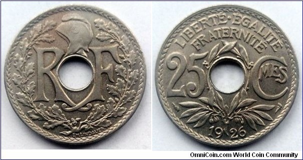 France 25 centimes.
1926