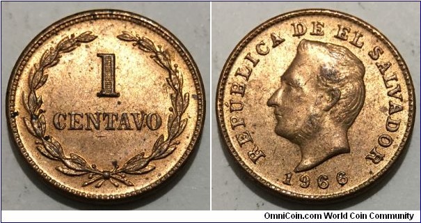 1 Centavo (Republic of El Salvador // Brass 2.5g) 