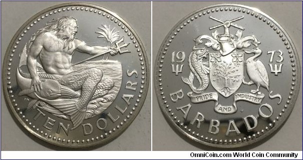 10 Dollars (Commonwealth - State of Barbados / Queen Elizabeth II // SILVER 0.925 / 37.9g / ⌀42mm / Low Mintage: 97.000 pcs)