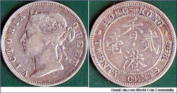 Hong Kong 1895 20 Cents.