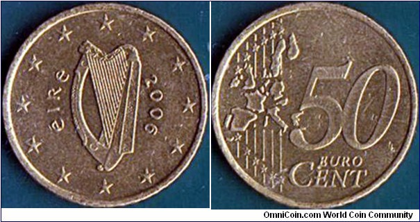 Ireland 2006 50 Euro Cents.