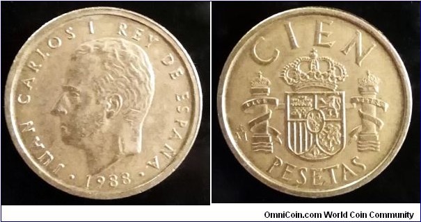 Spain 100 pesetas.
1988