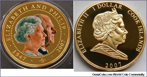 $1 Elizabeth & Philip Conjoined heads