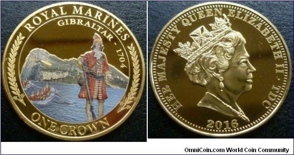Tristan Da Cunha 1 Crown Royal Marines Gibraltar 1704 