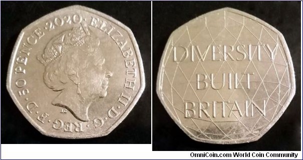 50 pence.
2020, British Diversity.