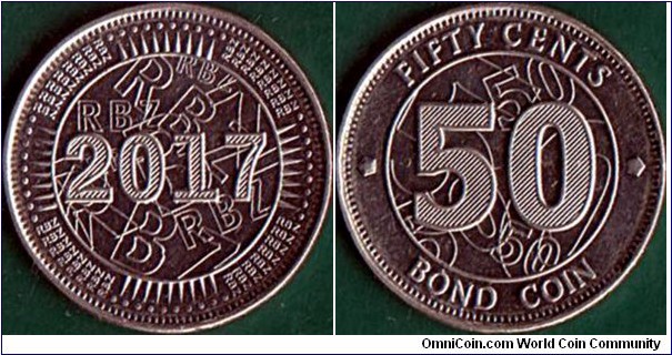 Zimbabwe 2017 50 Cents.

Bond Coin.