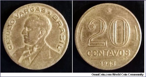 Brazil 20 centavos.
1943