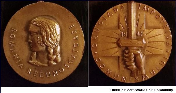 Romanian medal - Crusade Against Communism.