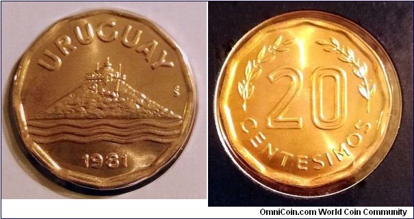 Uruguay 20 centesimos.
1981