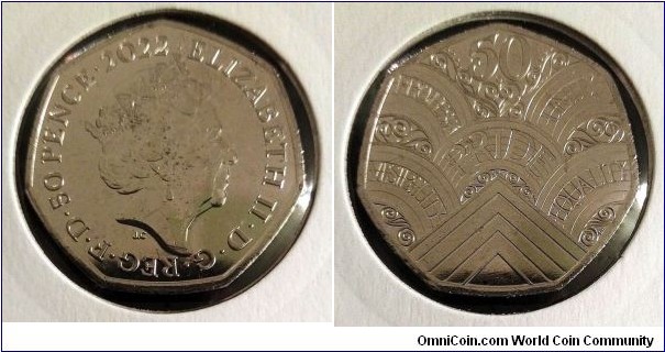 50 pence. 2022, 50th Anniversary of Decriminalization of Homosexuality in UK (Pride UK)