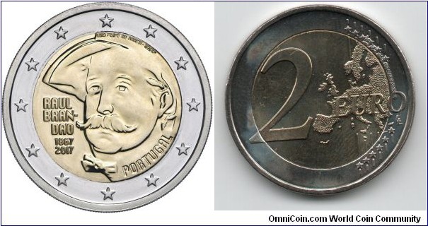 2 Euro Raul Brandao 1867-2017